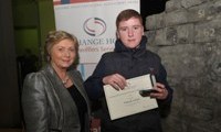 Patrick Collins receives his Award from Minister Fitzgerald