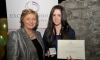 Leanne McDonnell receives her Award from Minister Fitzgerald